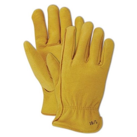 Magid Leather Drivers Gloves, Slip On Cuff, Keystone Thumb Thumb, Gold, XL 12 PK BU500-XL